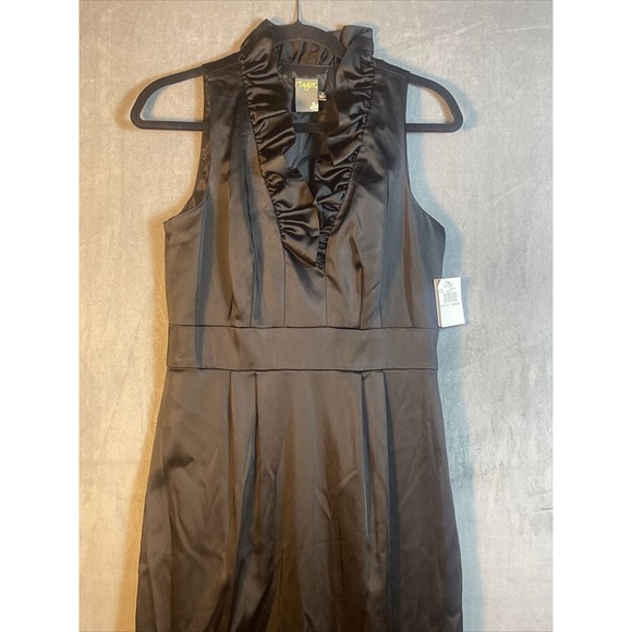 Taylor Nordstrom‎ Black Shimmery Little Black Dress Wedding Party Women’s Size 8 - Picture 2 of 10